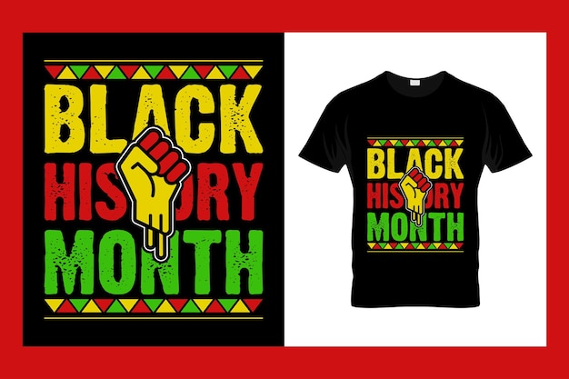 Black History Month vintage T-shirt with poster banner design