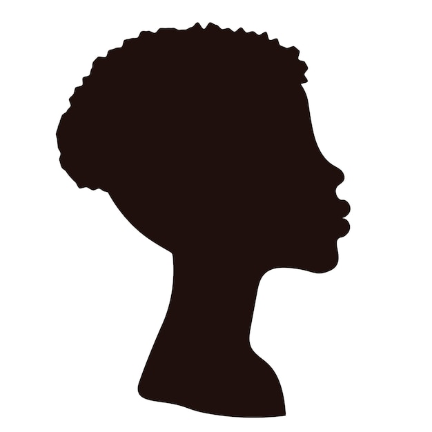 Vector black history month woman silhouette