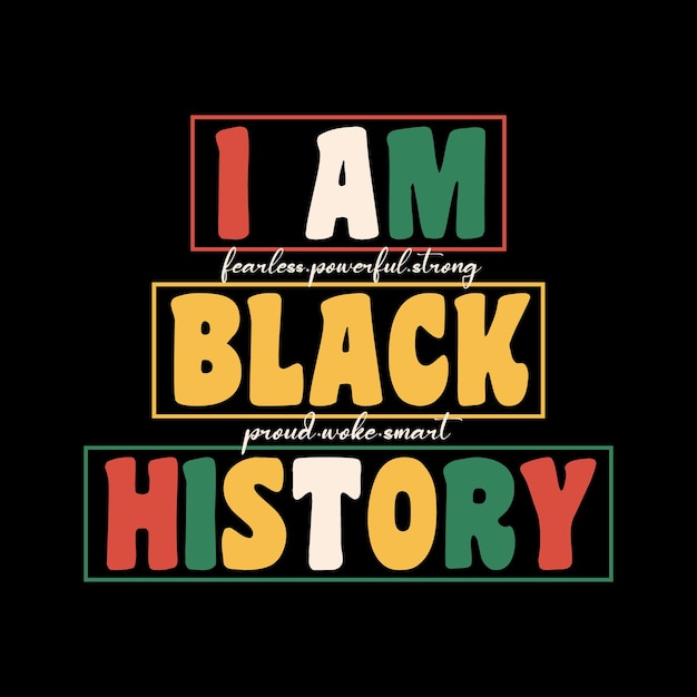 A black history poster that says i am black.