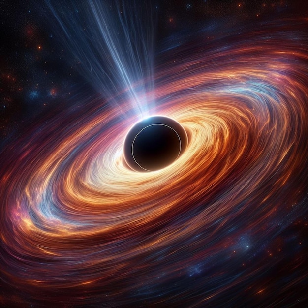 Vector a black hole is in the center of a black hole that has a black hole in it