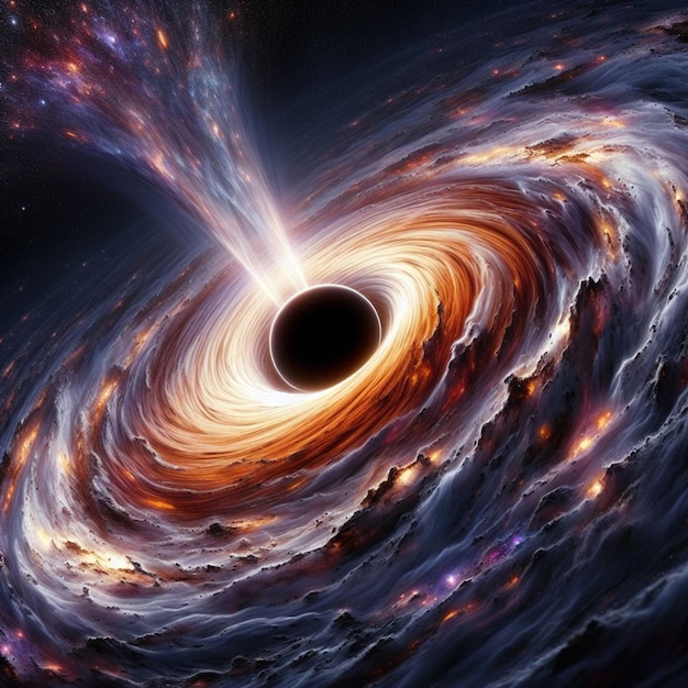 Vector a black hole that has a black hole in it