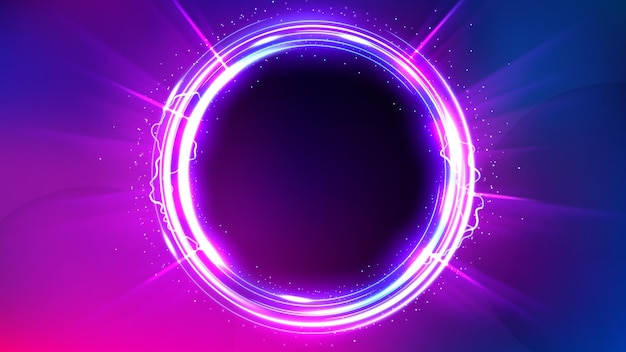 Black Hole Vortex with Lightning Flash Outside Science Concept Background Widescreen Vector Illust