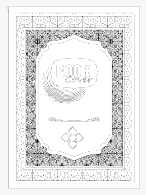 Black holy quran, kuran cover design, illustration, vector, border, floral frames