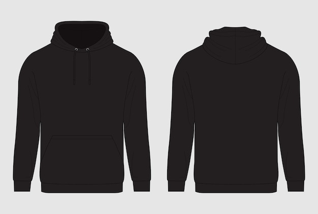 black hoodie template