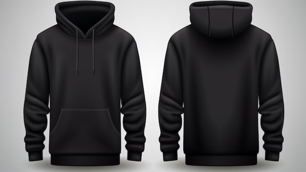 Vector a black hoodie with a hoodie on it