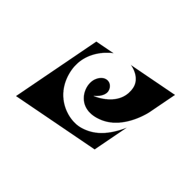 Икона черной горизонтальной бриллиантовой буквы E