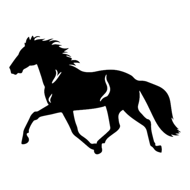 black horse silhouette vector illustration design