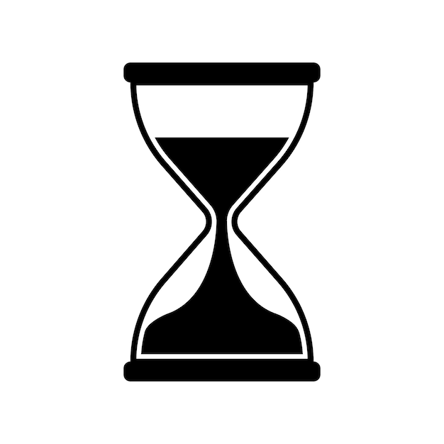 Черный логотип песочных часов