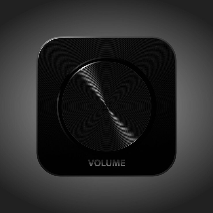 Vector black icon for application, podcast, music. realistic style vector illustration.