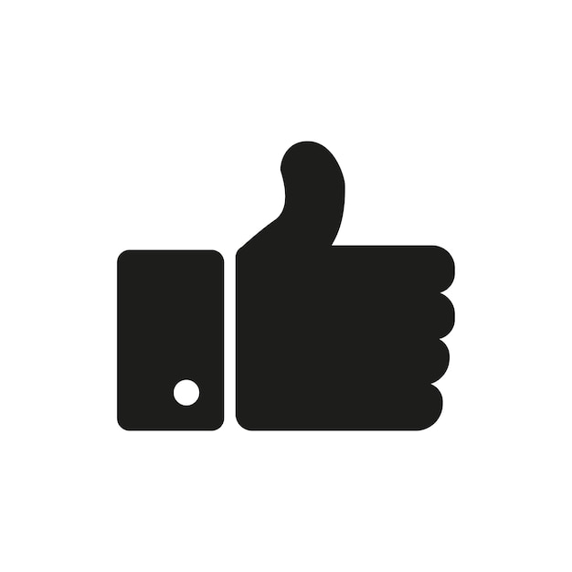 Black icon like thumb raised up vector