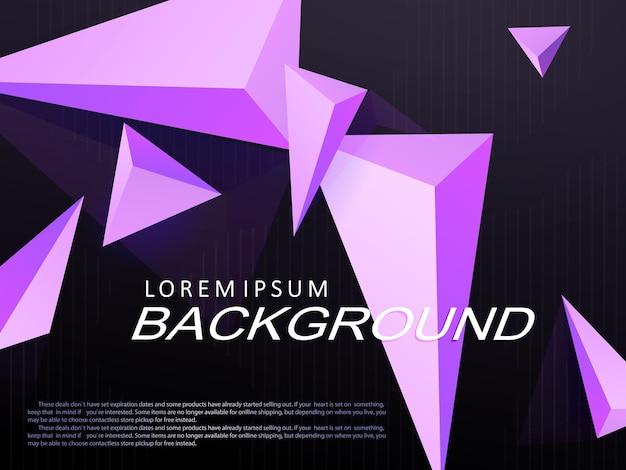 Black illustration with gradient purple woven triangles with 3d effect