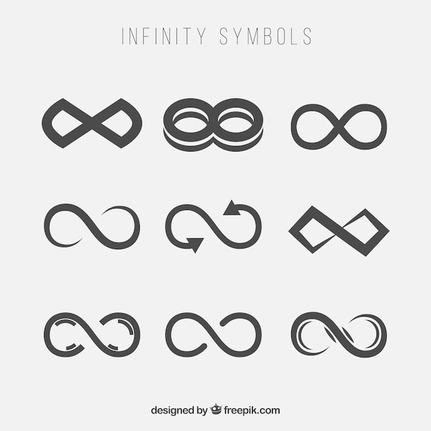 Black infinity symbol collection