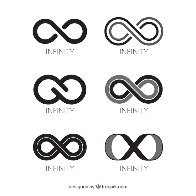 Black infinity symbol collection