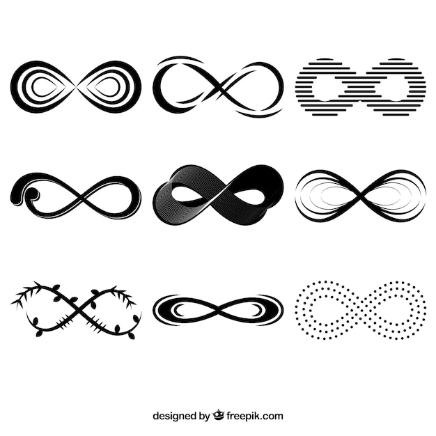 Black infinity symbol collection