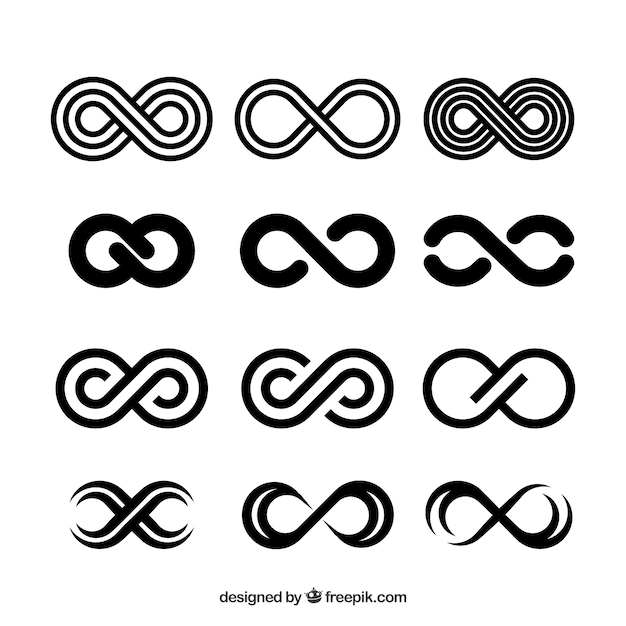 Black infinity symbol collection