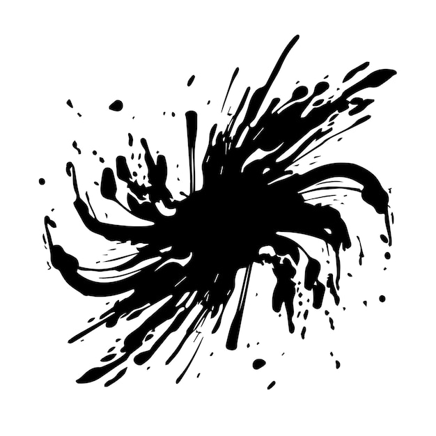 A black ink blot with a blot and blots