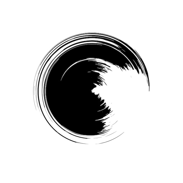 Black ink brush stroke