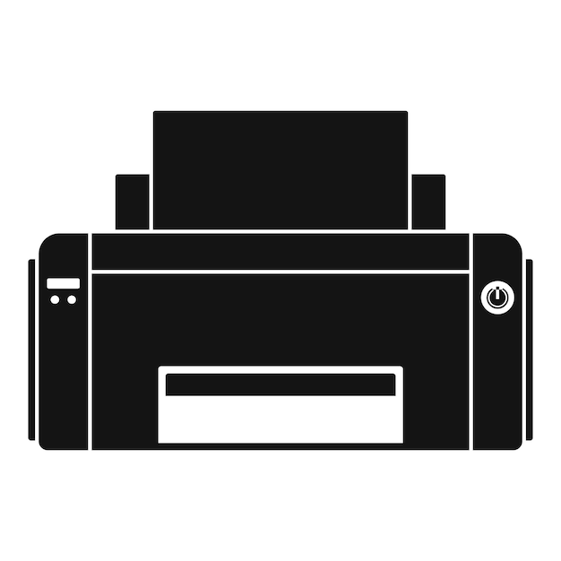 Black ink printer icon Simple illustration of black ink printer vector icon for web design isolated on white background