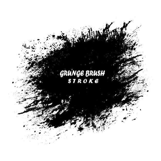 Black ink stains on white background vector black ink splatter on white background grunge brush