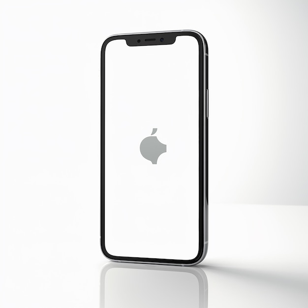 Vettore un iphone nero con uno sfondo bianco e uno sfondo bianco