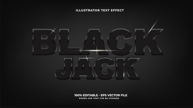 Black jack luxe bewerkbaar teksteffect