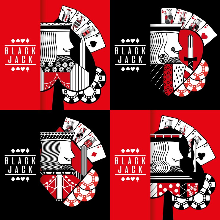 Vector black jack poker 賭場賭博王牌收藏
