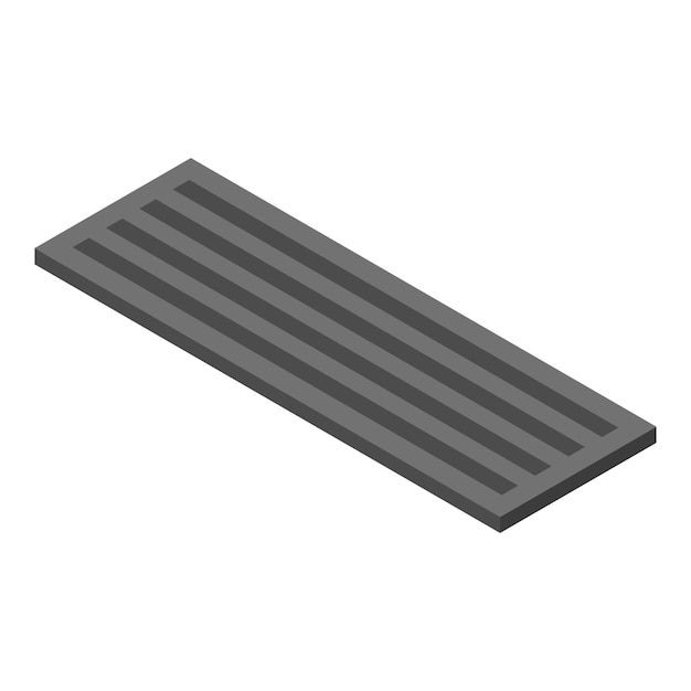 Black keyboard icon Isometric of black keyboard vector icon for web design isolated on white background