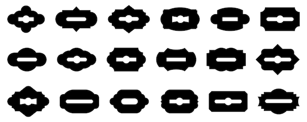 블랙 키홀 아이콘 컬렉션 검은 키홀 이콘의 집합 보안 보호 액세스 비밀번호 개념을 위한 추상적인 키홀이콘