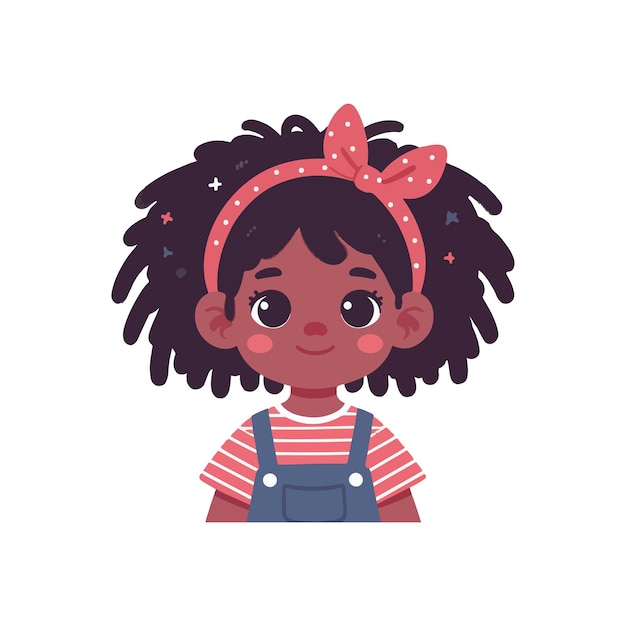 Vector black kid ai generated image