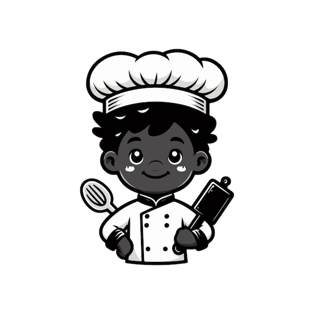 black kid chef ai generated image