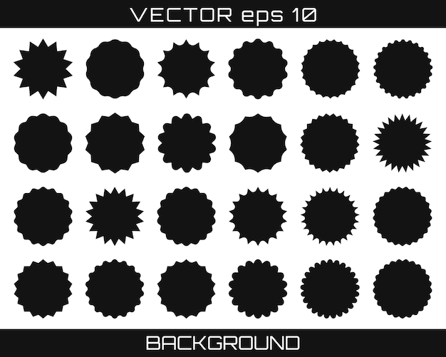 Vector black labels set