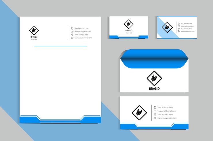 Vector black leave clean stationery - vector design