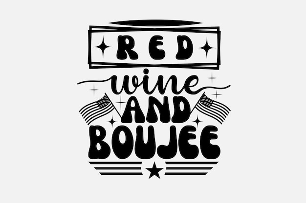Black lettering with a white background and the words red wine and boudoir.