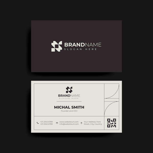 Black Line Minimalist Business Card