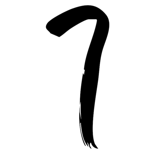 a black line with the number 1 on it