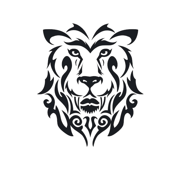 Vector black lion icoon illustratie vector element ontwerp sjabloon