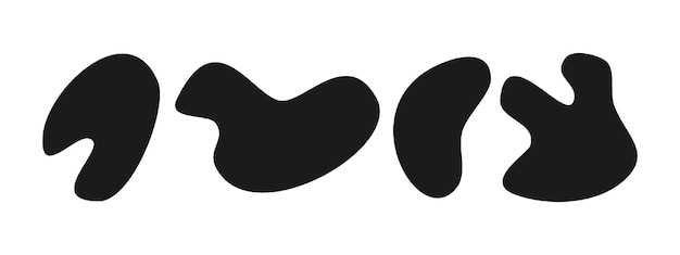 Black liquid blob shapes