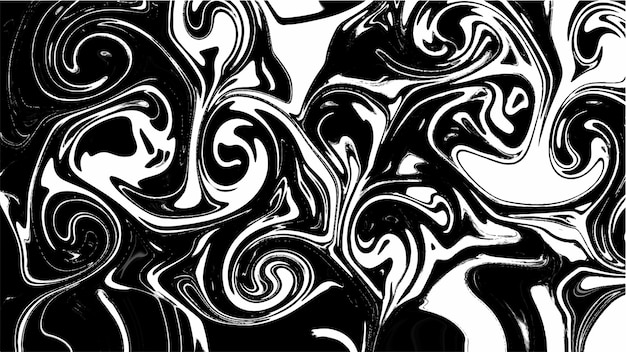黒い液体大理石の質感の背景のイラスト