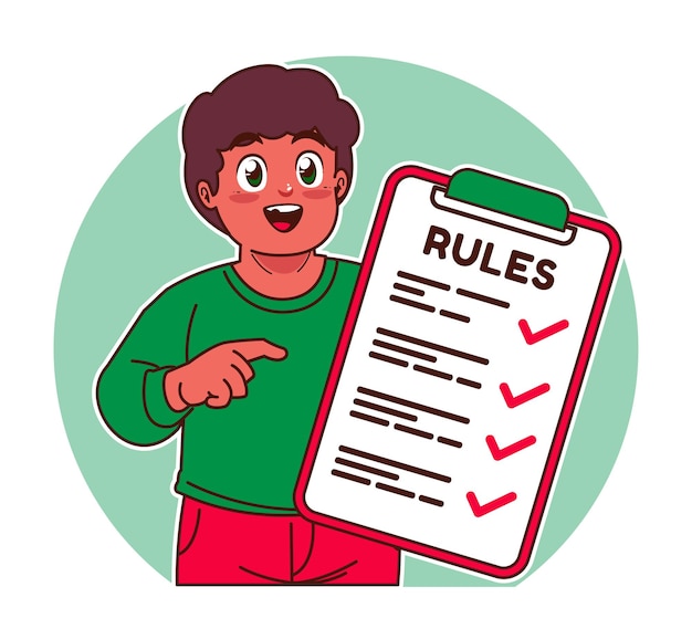 A black Little boy explains the rules