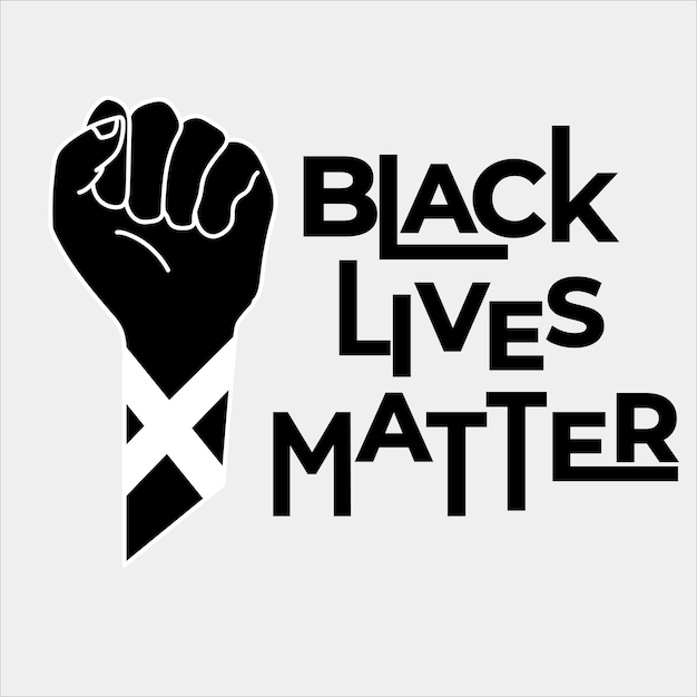 Vector black live matter illustration