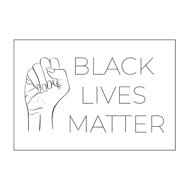 Black lives matter African American arm gesture