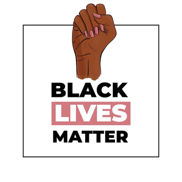 Vector black lives matter african american arm gesture