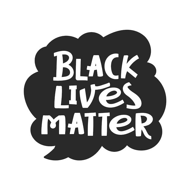 Black lives matter belettering zin ontwerp.