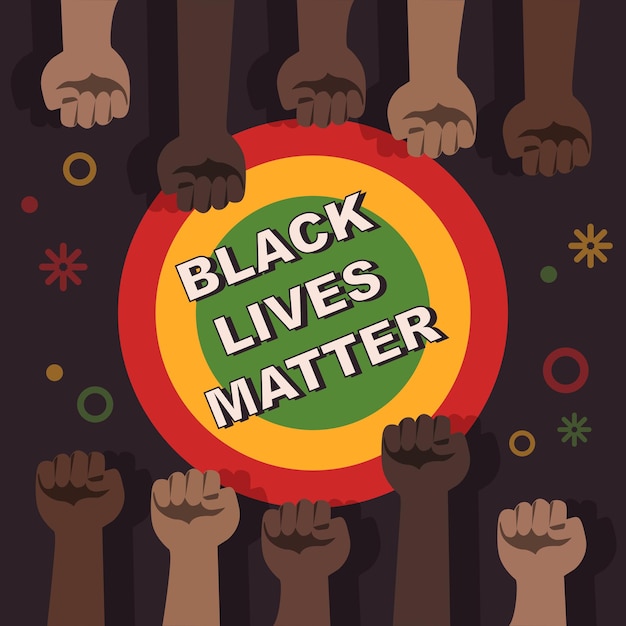 Black Lives Matter, Black History Month. Conceptmalplaatje voor achtergrond, banner