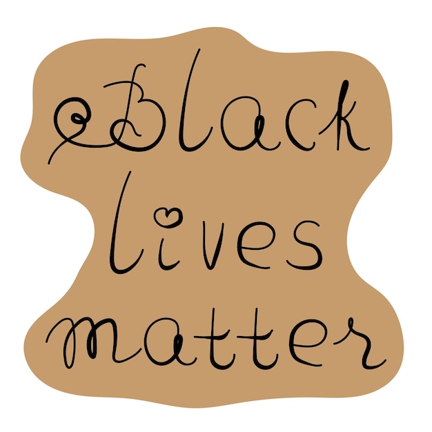 Black lives matter concept illustration.