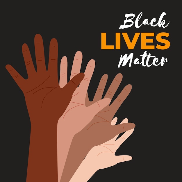 Vector black lives matter concept