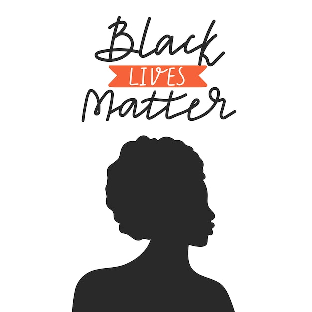 Black lives matter conceptontwerp. strijden voor gelijkheid.