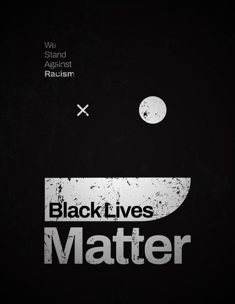 Black lives matter poster design vettoriale creativo