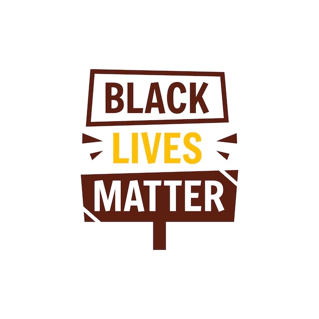 Vector black lives matter design typography