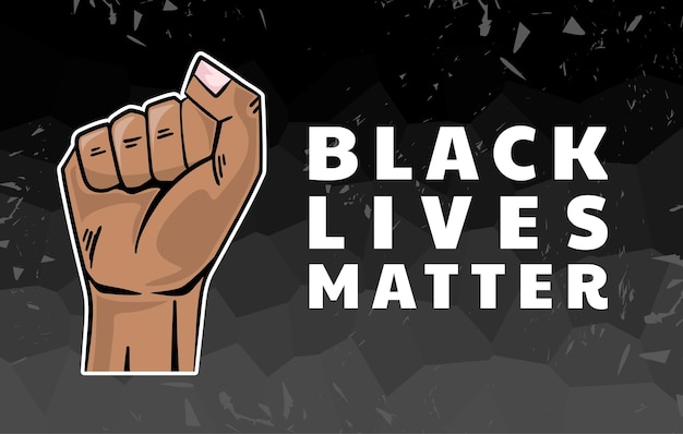 Vector black lives matter fighting spirit hand drawn illustration